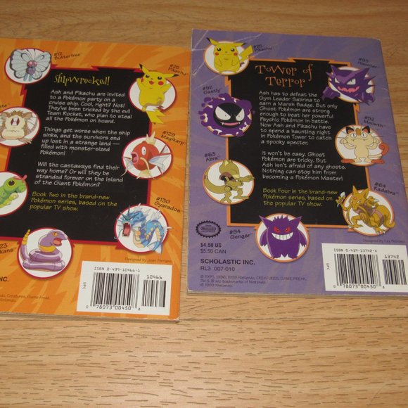 Set 2 Childrens Kids Pokemon Paperback Chapter Books - Picture 2 of 2